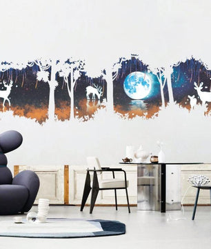 Christmas Tree Wall Decal Living Room Bedroom TV Background Forest - Lusy Store