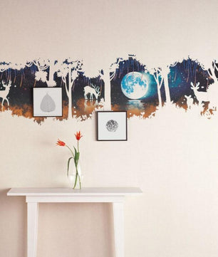 Christmas Tree Wall Decal Living Room Bedroom TV Background Forest - Lusy Store