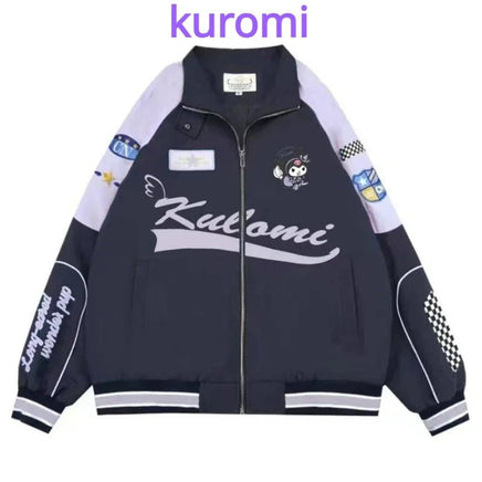 Cinnamoroll Baseball Uniform Sanrio Kuromi Biker Punching Female MyMelody LooseWarm Windproof Jacket