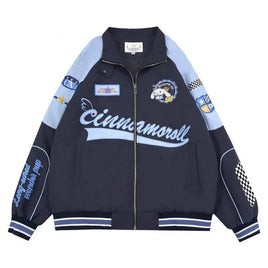 Cinnamoroll Baseball Uniform Sanrio Kuromi Biker Punching Female MyMelody LooseWarm Windproof Jacket