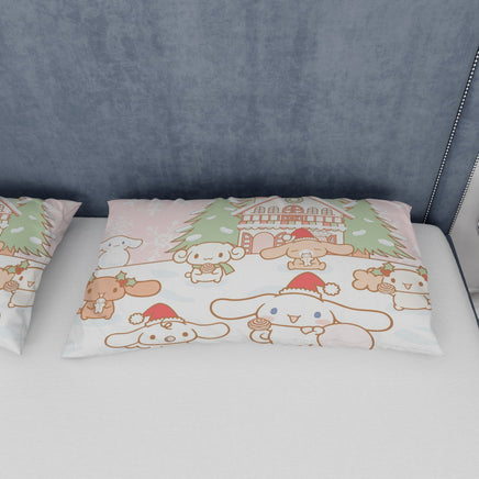 Cinnamoroll Bed Set - Snuggle Up with a Quilted Bedding Set Celebrate the Holidays with Cinnamoroll - Lusy Store LLC