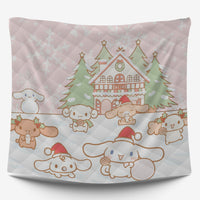 Cinnamoroll Bed Set - Snuggle Up with a Quilted Bedding Set Celebrate the Holidays with Cinnamoroll - Lusy Store LLC