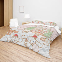 Cinnamoroll Bed Set - Snuggle Up with a Quilted Bedding Set Celebrate the Holidays with Cinnamoroll - Lusy Store LLC