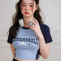 Cinnamoroll Bomber Jackets Y2K Casual Zipper Oversize Sanrio Women Blazers Student Coat and Pant Loose