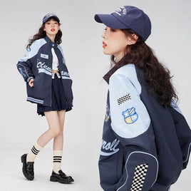 Cinnamoroll Bomber Jackets Y2K Casual Zipper Oversize Sanrio Women Blazers Student Coat and Pant Loose - Lusy Store LLC