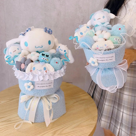 Cinnamoroll Bouquet Kuromi Sanrio Doll Kawaii Plushies Gift For Girlfriends Birthday Cute Plush Bouquet Gifts - Lusy Store LLC