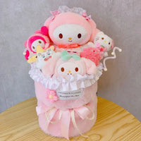 Cinnamoroll Bouquet Kuromi Sanrio Doll Kawaii Plushies Gift For Girlfriends Birthday Cute Plush Bouquet Gifts DeepPink