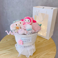 Cinnamoroll Bouquet Kuromi Sanrio Doll Kawaii Plushies Gift For Girlfriends Birthday Cute Plush Bouquet Gifts Crimson