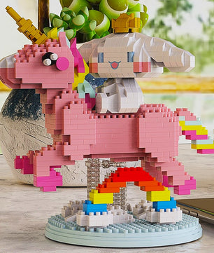 Cinnamoroll Build a Bear Micro Building Blocks Sanrio Rainbow Unicorn 3D Model Figure Toy For Kid Gifts HK40 - Lusy Store LLC