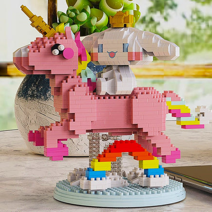Cinnamoroll Build a Bear Micro Building Blocks Sanrio Rainbow Unicorn 3D Model Figure Toy For Kid Gifts HK40 - Lusy Store LLC