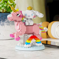 Cinnamoroll Build a Bear Micro Building Blocks Sanrio Rainbow Unicorn 3D Model Figure Toy For Kid Gifts HK40 - Lusy Store LLC
