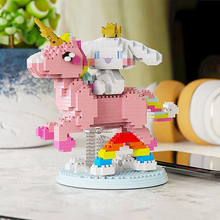 Cinnamoroll Build a Bear Micro Building Blocks Sanrio Rainbow Unicorn 3D Model Figure Toy For Kid Gifts HK40 - Lusy Store LLC