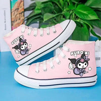 Cinnamoroll Canvas Shoes Kawaii Kuromi High-Top Graffiti Fashion Breathable Sneakers Gift - Lusy Store LLC