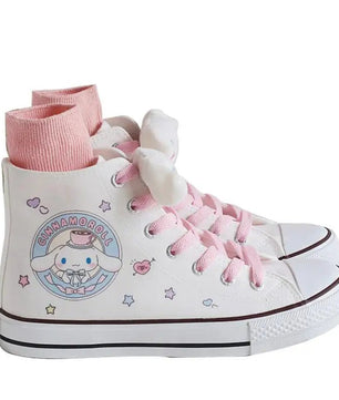 Cinnamoroll Canvas Shoes Kawaii Sanrio Cartoon Student High Top Casual Shoes Cute Girl Outdoor - Lusy Store LLC