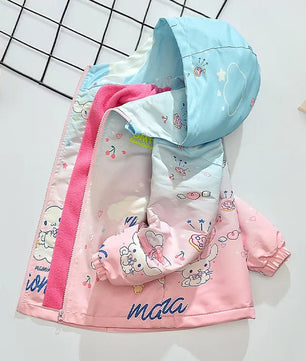 Cinnamoroll Jackets Anime Kawaii Windproof Sportswear Outdoor Baseball Uniform Casual Hooded - Lusy Store LLC