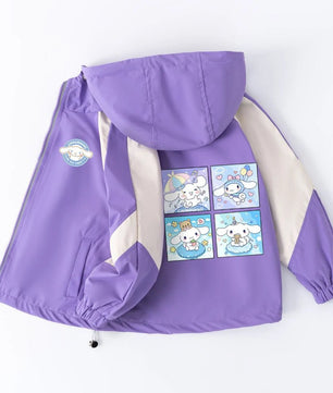 Cinnamoroll Jackets Girls Outdoor Sport Cartoon Anime Wind Breaker Zipper Jacket Spring Autumn Coat Clothes - Lusy Store LLC