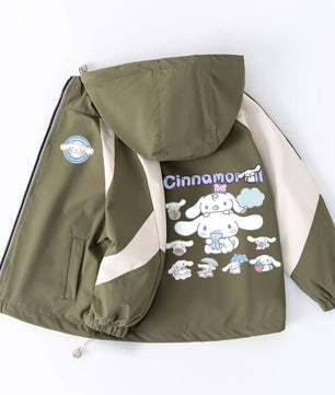 Cinnamoroll Jackets Girls Outdoor Sport Cartoon Anime Wind Breaker Zipper Jacket Spring Autumn Coat Clothes - Lusy Store LLC