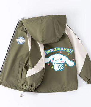 Cinnamoroll Jackets Girls Outdoor Sport Cartoon Anime Wind Breaker Zipper Jacket Spring Autumn Coat Clothes - Lusy Store LLC