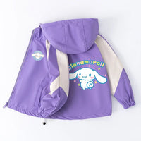 Cinnamoroll Jackets Girls Outdoor Sport Cartoon Anime Wind Breaker Zipper Jacket Spring Autumn Coat Clothes - Lusy Store LLC