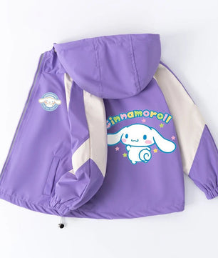 Cinnamoroll Jackets Girls Outdoor Sport Cartoon Anime Wind Breaker Zipper Jacket Spring Autumn Coat Clothes - Lusy Store LLC