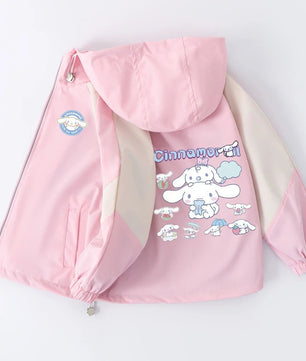 Cinnamoroll Jackets Girls Outdoor Sport Cartoon Anime Wind Breaker Zipper Jacket Spring Autumn Coat Clothes - Lusy Store LLC
