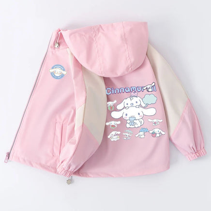 Cinnamoroll Jackets Girls Outdoor Sport Cartoon Anime Wind Breaker Zipper Jacket Spring Autumn Coat Clothes - Lusy Store LLC