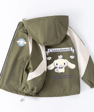 Cinnamoroll Jackets Girls Outdoor Sport Cartoon Anime Wind Breaker Zipper Jacket Spring Autumn Coat Clothes - Lusy Store LLC