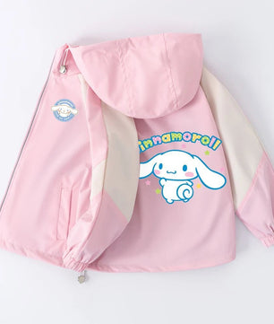 Cinnamoroll Jackets Girls Outdoor Sport Cartoon Anime Wind Breaker Zipper Jacket Spring Autumn Coat Clothes - Lusy Store LLC