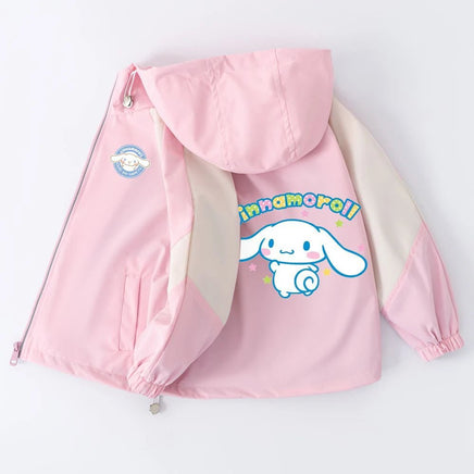 Cinnamoroll Jackets Girls Outdoor Sport Cartoon Anime Wind Breaker Zipper Jacket Spring Autumn Coat Clothes - Lusy Store LLC