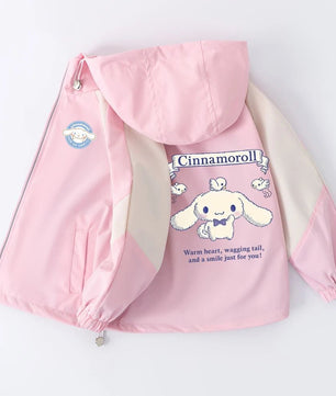 Cinnamoroll Jackets Girls Outdoor Sport Cartoon Anime Wind Breaker Zipper Jacket Spring Autumn Coat Clothes - Lusy Store LLC
