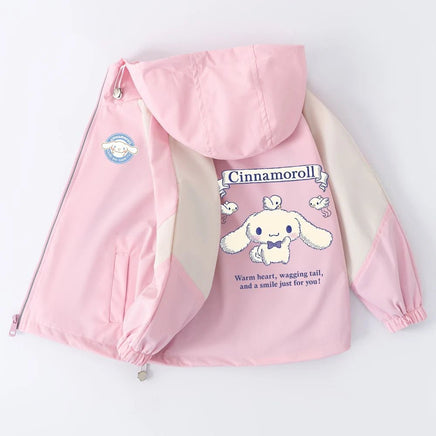 Cinnamoroll Jackets Girls Outdoor Sport Cartoon Anime Wind Breaker Zipper Jacket Spring Autumn Coat Clothes - Lusy Store LLC