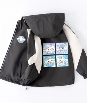 Cinnamoroll Jackets Girls Outdoor Sport Cartoon Anime Wind Breaker Zipper Jacket Spring Autumn Coat Clothes - Lusy Store LLC