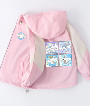 Cinnamoroll Jackets Girls Outdoor Sport Cartoon Anime Wind Breaker Zipper Jacket Spring Autumn Coat Clothes - Lusy Store LLC