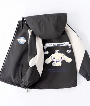 Cinnamoroll Jackets Girls Outdoor Sport Cartoon Anime Wind Breaker Zipper Jacket Spring Autumn Coat Clothes - Lusy Store LLC
