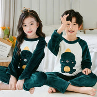 Cinnamoroll Pajamas Set Thicken Children Sanrio Kuromi Hello Kitty Boy Girl Flannel Fleece - Lusy Store LLC