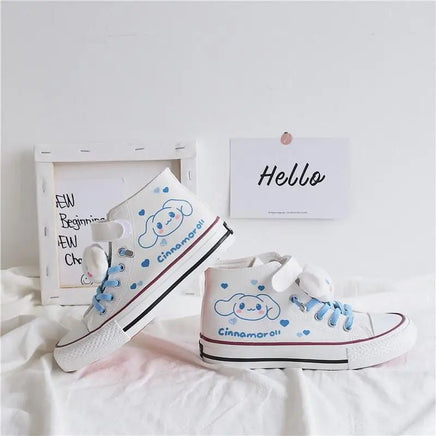 Cinnamoroll Shoes Canvas Anime Cute Students Outdoors Leisure Movement Comfortable White Shoe - Lusy Store LLC