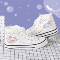 Cinnamoroll Shoes Canvas Kawaii Korean Student Cartoon High-Top Casual Shoes Cute Girls Flat Shoes - Lusy Store LLC