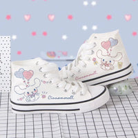 Cinnamoroll Shoes Canvas Kawaii Korean Student Cartoon High-Top Casual Shoes Cute Girls Flat Shoes - Lusy Store LLC