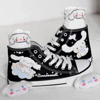 Cinnamoroll Shoes Kuromi Anime Cartoon Cute High-Top Canvas Shoes Schoolgirls Girl Gift - Lusy Store LLC