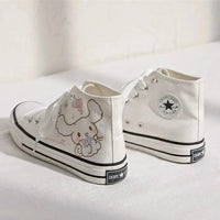 Cinnamoroll Shoes Kuromi Anime Cartoon Cute High-Top Canvas Shoes Schoolgirls Girl Gift - Lusy Store LLC
