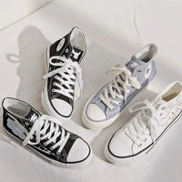 Cinnamoroll Shoes Kuromi Anime Cartoon Cute High-Top Canvas Shoes Schoolgirls Girl Gift - Lusy Store LLC