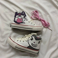 Cinnamoroll Shoes Kuromi Anime Cartoon Cute High-Top Canvas Shoes Schoolgirls Girl Gift - Lusy Store LLC