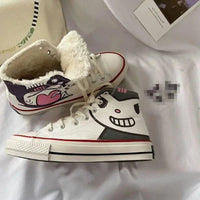 Cinnamoroll Shoes Kuromi Anime Cartoon Cute High-Top Canvas Shoes Schoolgirls Girl Gift - Lusy Store LLC