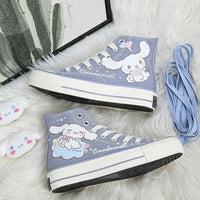 Cinnamoroll Shoes Kuromi Anime Cartoon Cute High-Top Canvas Shoes Schoolgirls Girl Gift - Lusy Store LLC