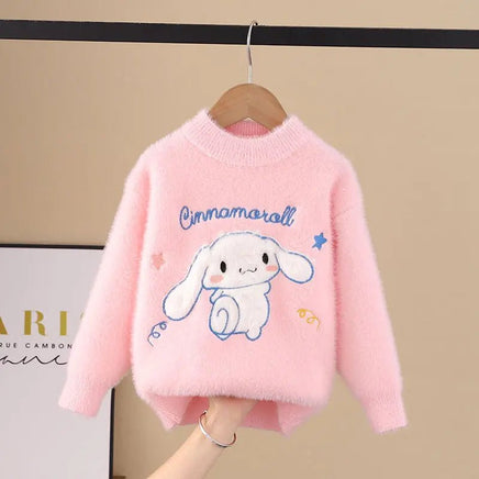 Cinnamoroll Sweater Cute Sanrio Kawaii Cartoon Anime Warm Knit Sweater Girls Gifts - Lusy Store LLC
