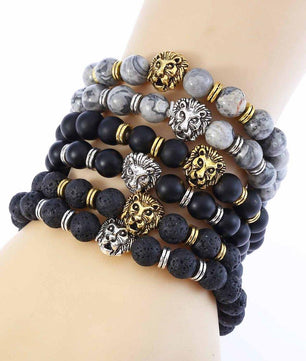 Classic Lava Tiger Eye Stone Beads Bracelet - Lusy Store