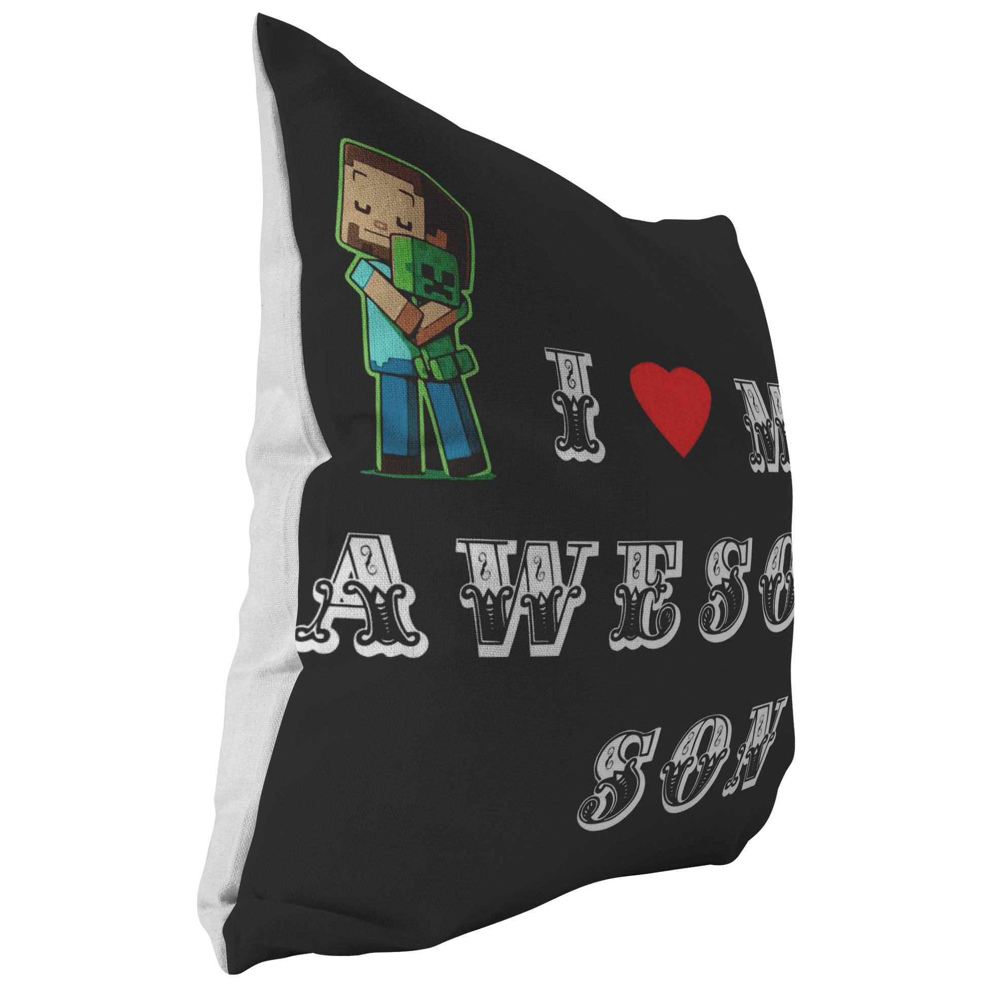 Classic Minecraft Pillow Love My Awesome Son - Lusy Store