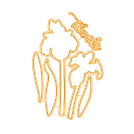 Clivia Thanks Die Stamps Metal Cutting Die Scrapbooking for Card Making Photo Craft - Lusy Store