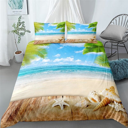 Coastal Bedding Sets 3D Ocean Bed Linen Sets Twin Full Queen King Bed Sets - Lusy Store