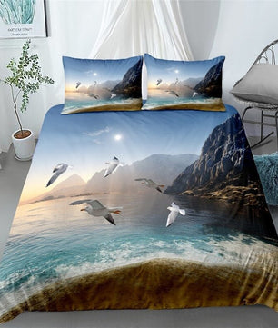 Coastal Bedding Sets 3D Ocean Bed Linen Sets Twin Full Queen King Bed Sets - Lusy Store
